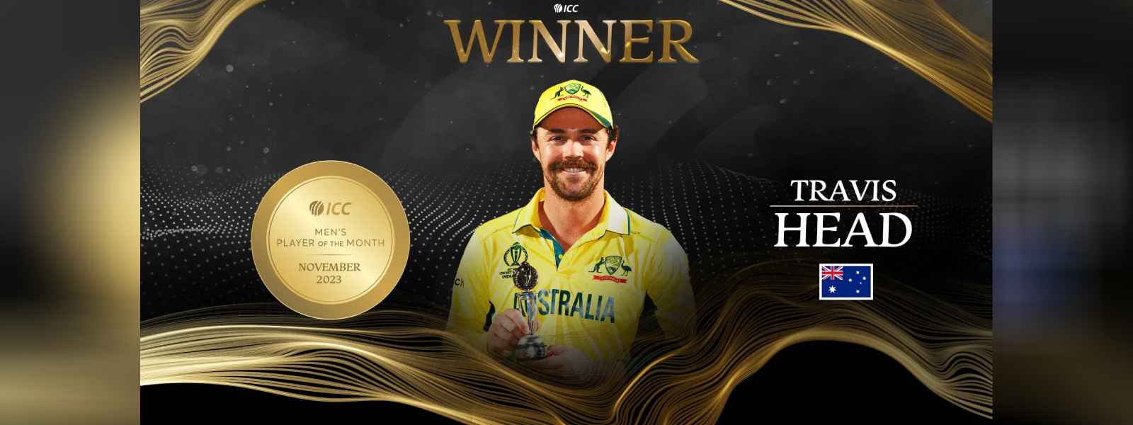ට්‍රැවිස් හෙඩ් ICC නොවැම්බර් ක්‍රීඩකයා වෙයි..